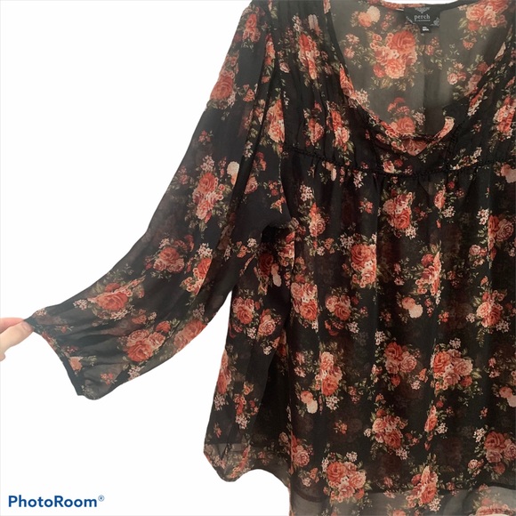 Perch by Blu Pepper blouse 2XL long sleeve blouse - Picture 3 of 4